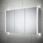 Sensio Ainsley 3 Door Chrome Mirrored Bathroom Cabinet with Lights & Bluetooth Speaker 1200 x 700mm