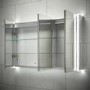 Sensio Ainsley 3 Door Chrome Mirrored Bathroom Cabinet with Lights & Bluetooth Speaker 1200 x 700mm