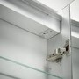 Sensio Ainsley 3 Door Chrome Mirrored Bathroom Cabinet with Lights & Bluetooth Speaker 1200 x 700mm