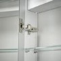 Sensio Ainsley 3 Door Chrome Mirrored Bathroom Cabinet with Lights & Bluetooth Speaker 1200 x 700mm