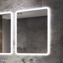SE30995P0 Sensio Libra Rectangular Heated Bathroom Mirror with Lights Ultra Slim 800 x 600mm