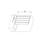 4 Fold Shower Bath Screen with Chrome Frame 830 x 1400mm