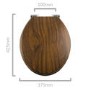 Soft Close Toilet Seat in Mahogany with Chrome Hinges
