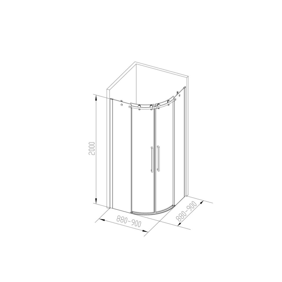 Quadrant Shower Enclosure - 900 x 900mm