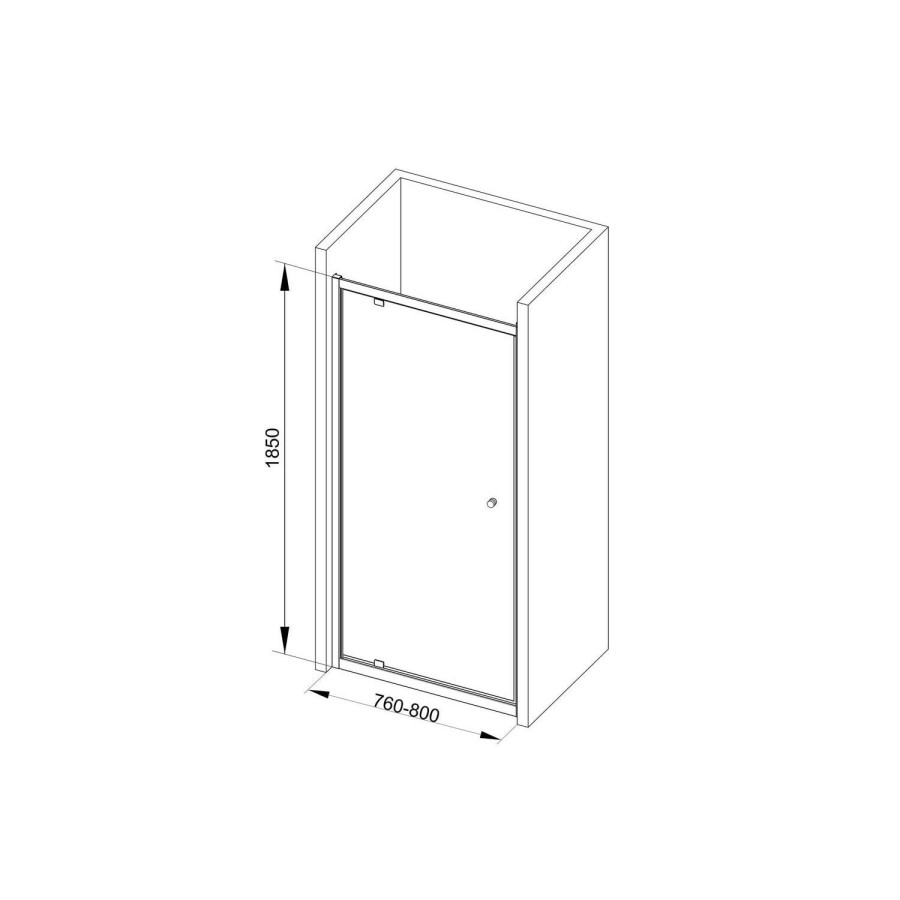 800 Pivot Shower Door - Universal Fit 6mm Glass - Taylor & Moore