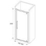 GRADE A1 - Taylor & Moore Pivot Shower Door - 800 x 1850