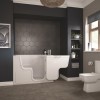Right Hand Walk In Bath with Panels and Seat 1300 x 600mm - Serenity