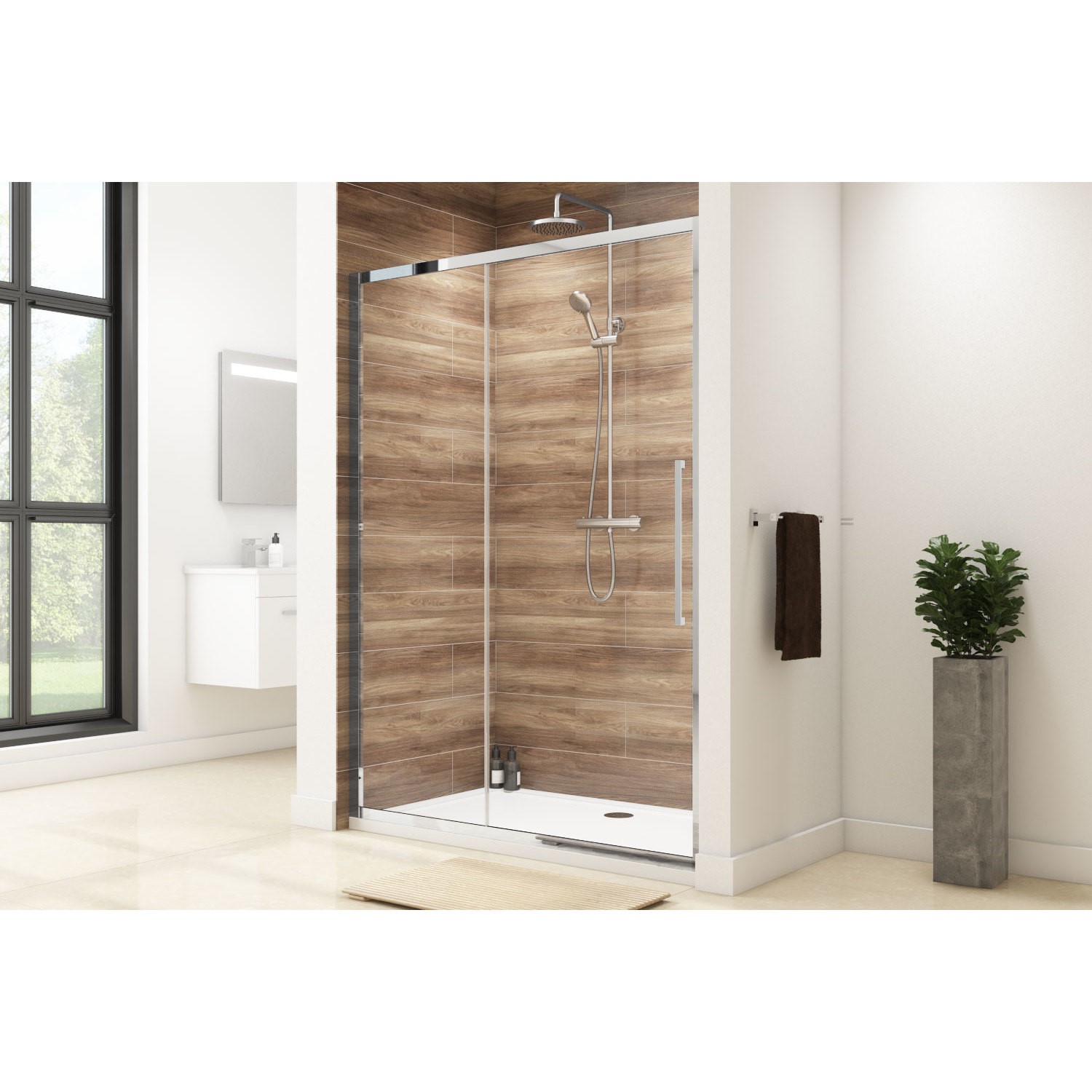Taylor Moore Sliding Shower Door 1200 X 1850mm