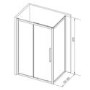 Shower Side Panel 800 x 1850mm - 6mm Glass - Taylor & Moore Range