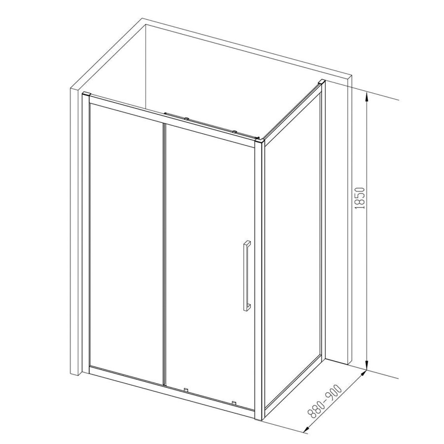 Taylor & Moore SESP908 Shower Side Panel - W900 x 1850mm