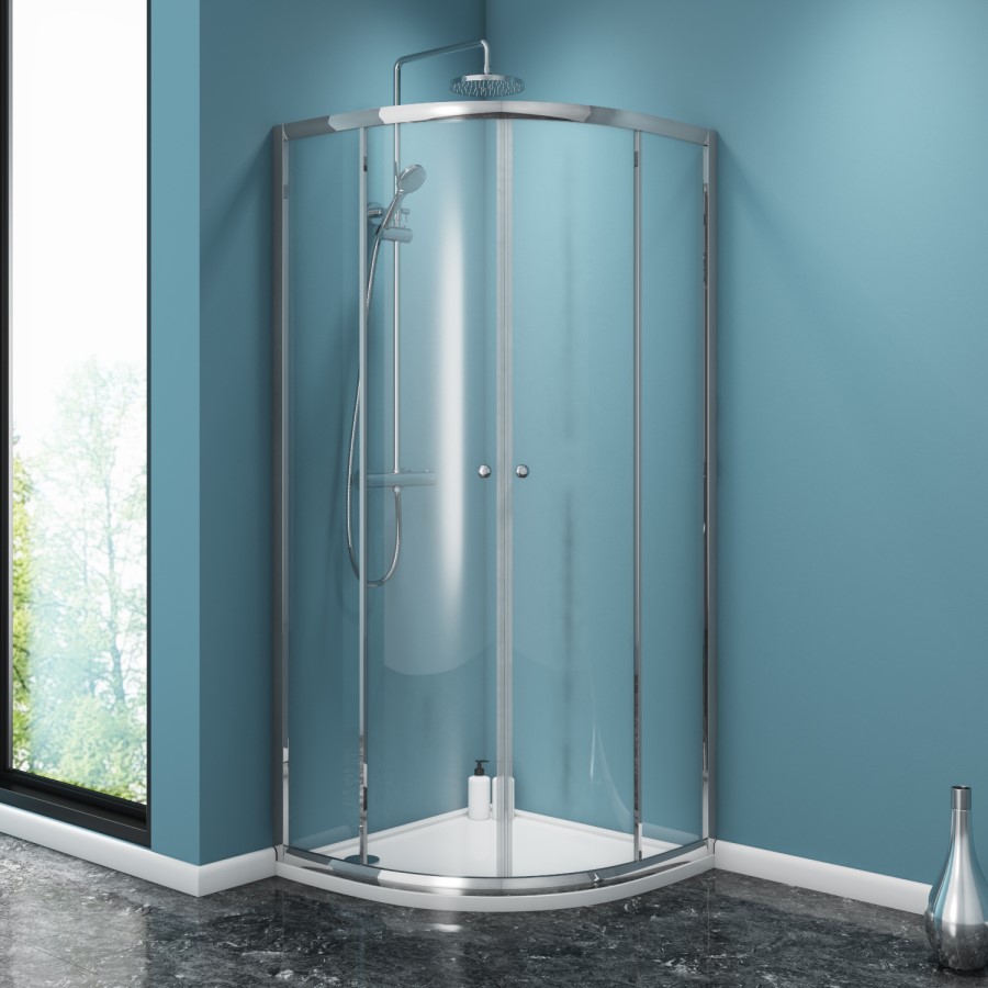 800 x 800 Quadrant Sliding Shower Enclosure - 4mm Glass - Taylor & Moore