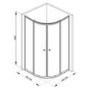 800 x 800 Quadrant Sliding Shower Enclosure - 4mm Glass - Taylor & Moore