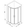 Shower Enclosure with Twin Sliding Door 800 x 800mm - 6mm Glass - Taylor & Moore Range
