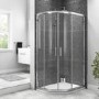 GRADE A1 - Offset Quadrant Sliding Shower Enclosure 800mm - 6mm Easy Clean Glass - Taylor & Moore Range