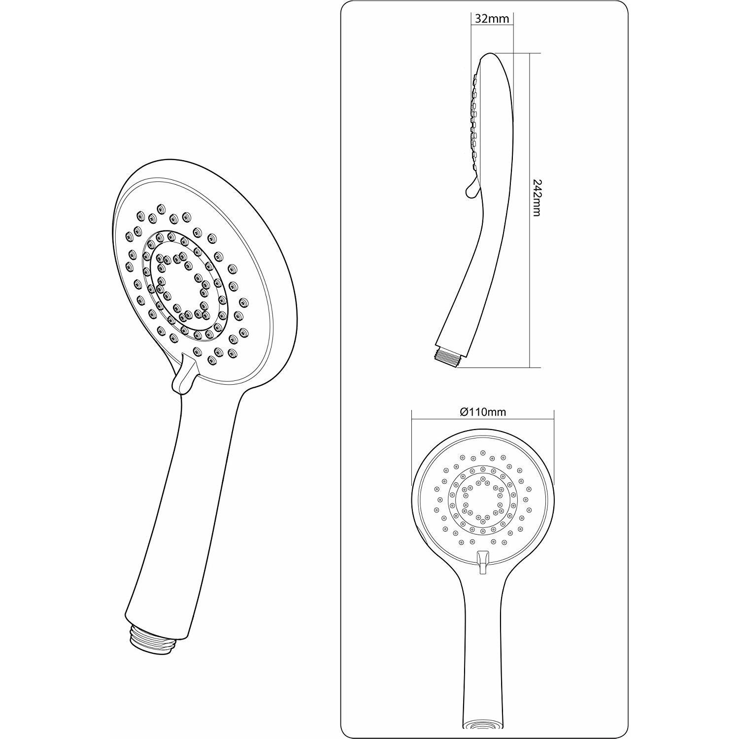 Triton 5 position shower head