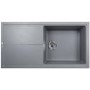 Single Bowl Inset Grey Granite Kitchen Sink with Reversible Drainer - Essence
