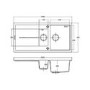 1.5 Bowl Inset Grey Granite Kitchen Sink with Reversible Drainer - Essence