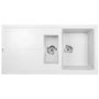 1.5 Bowl Inset White Granite Kitchen Sink with Reversible Drainer - Essence