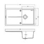 Single Bowl Inset Black Granite Kitchen Sink with Reversible Drainer - Essence