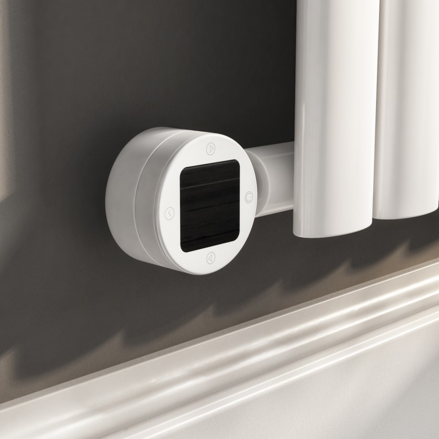 White electriQ 600W Thermostatic Wi-Fi Heating Element for Electric Radiators Dual-fuel or Towel rail - Plug-In and Hardwired Options