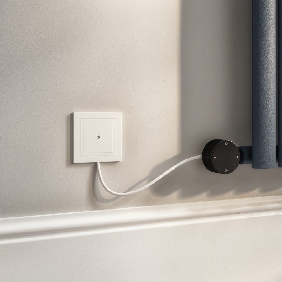 White electriQ 600W Thermostatic Wi-Fi Heating Element for Electric Radiators Dual-fuel or Towel rail - Plug-In and Hardwired Options