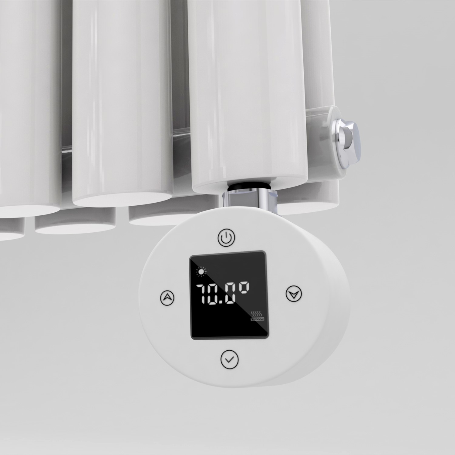 Electriq White 1000W Thermostatic Wi-Fi Heating Element For Electric Radiators Dual-Fuel Or Towel Rail - Plug-In And Har
