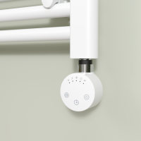 White electriQ 600W Smart Wi-Fi Thermostatic Heating Element for Electric & Dual-Fuel Radiators and Towel Rails – Plug-In or Hardwired