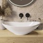 White Oval Countertop Basin 615mm - Shell