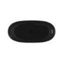 Black Freestanding Double Ended Transparent  Bath 1700 x 750mm - Siena