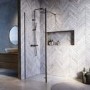 1200x800mm Rectangular Grey Slate Shower Tray 27mm - Stone Resin - Sileti