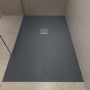 1200x800mm Rectangular Anthracite Slate Shower Tray 27mm -Stone Resin - Sileti