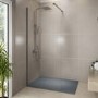 1200x800mm Rectangular Anthracite Slate Shower Tray 27mm -Stone Resin - Sileti