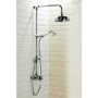 Traditional Round Riser Rail Shower with Diverter & Slide Rail Kit