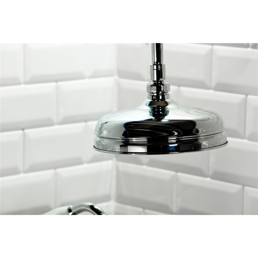 Traditional Round Riser Rail Shower with Diverter & Slide Rail Kit