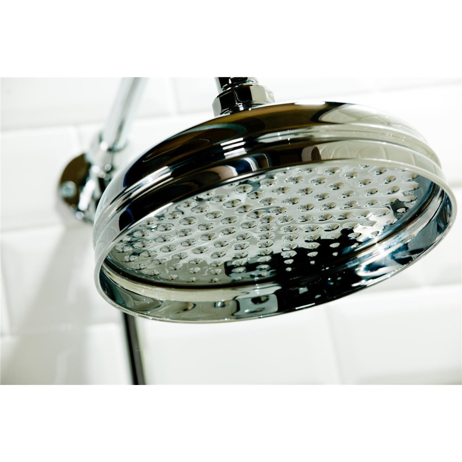 Traditional Round Riser Rail Shower with Diverter & Slide Rail Kit