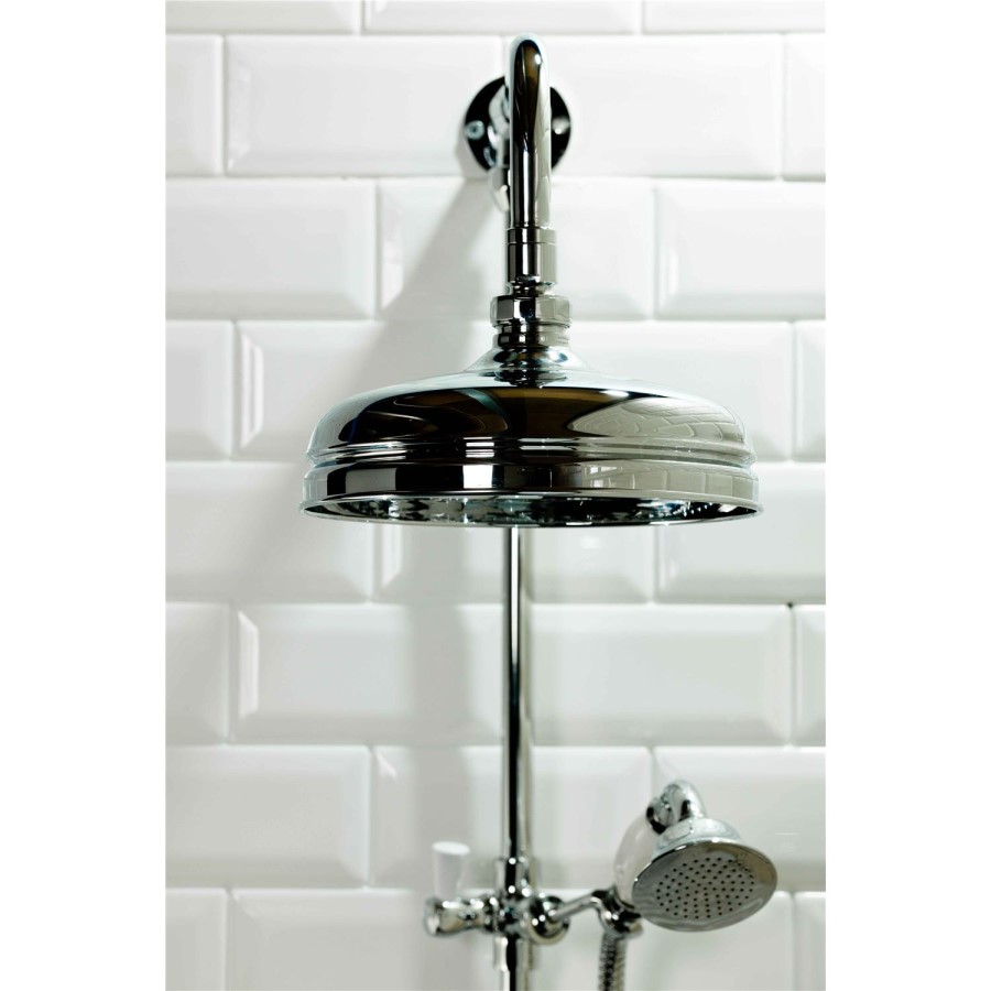 Traditional Round Riser Rail Shower with Diverter & Slide Rail Kit