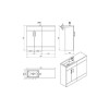 Black Slim Line Right Hand Basin &amp; Vanity Unit Furniture Suite - W995mm
