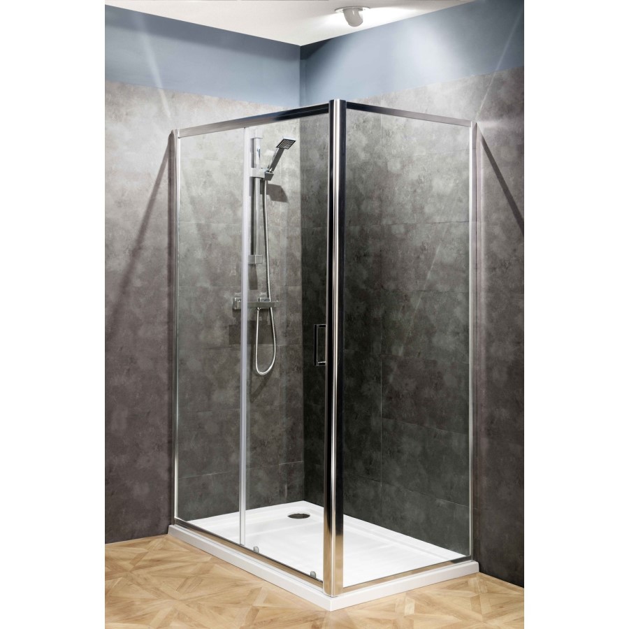 Claritas 6 Sliding Shower Door 1600mm - 6mm Glass