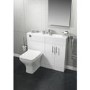 White Slim Line Right Hand Basin & Vanity Unit Furniture Suite - W995mm