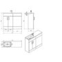 White Slim Line Right Hand Basin & Vanity Unit Furniture Suite - W995mm
