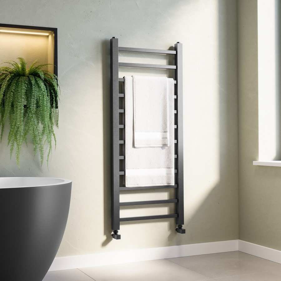 Gunmetal Grey Towel Radiator 1200 x 500mm - Sonoran