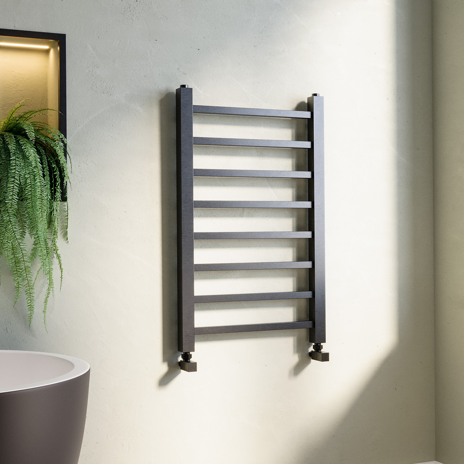 Sonoran Anthracite Gunmetal Grey Towel Radiator 800 X 500Mm