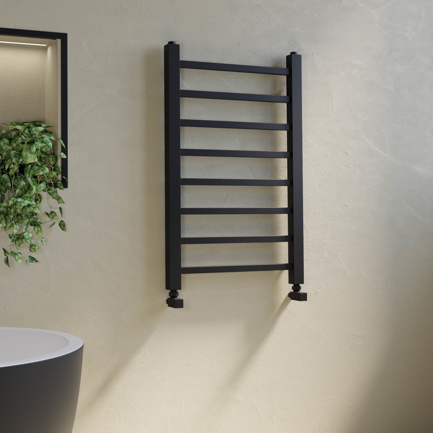 Sonoran Black Towel Radiator 800 X 500Mm