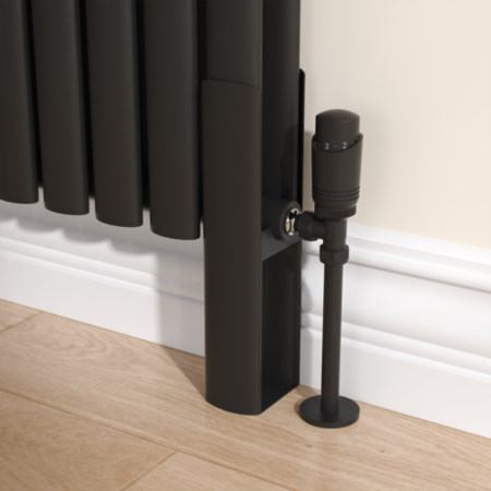 Sorrento Black Designer Radiator Feet -Suitable for Oval Double Panel ...