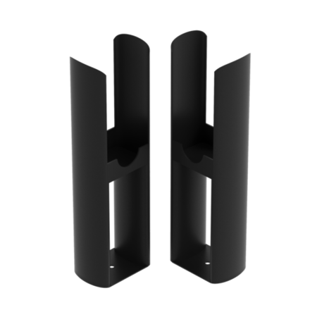 Sorrento Black Designer Radiator Feet -Suitable for Oval Double Panel Radiator