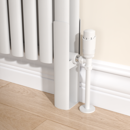 Modus Radiator Cast Feet Sorrento White Designer Radiator Feet -Suitable for Oval Double Panel ...