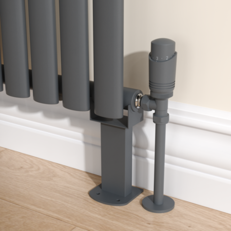 Modus Radiator On Feet Sorrento Anthracite Designer Radiator Feet -Suitable for Single and ...