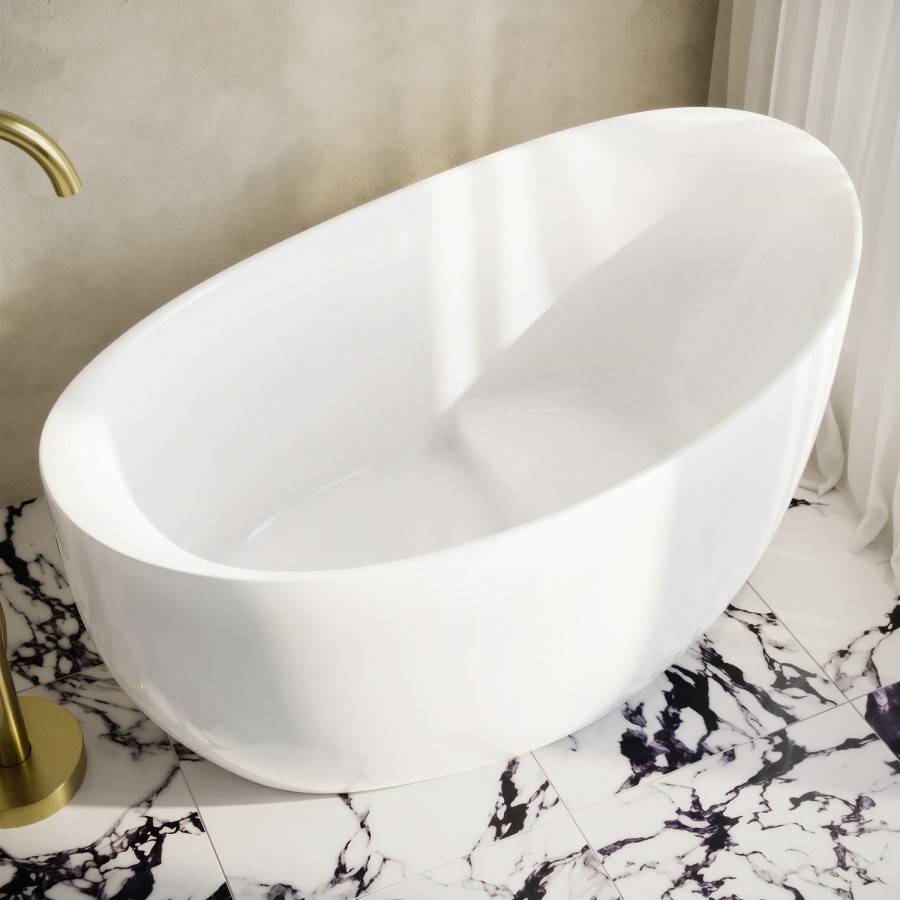 Freestanding Japanese Soaking Deep Slipper Bath With Seat 1200 x 730mm - Sosa