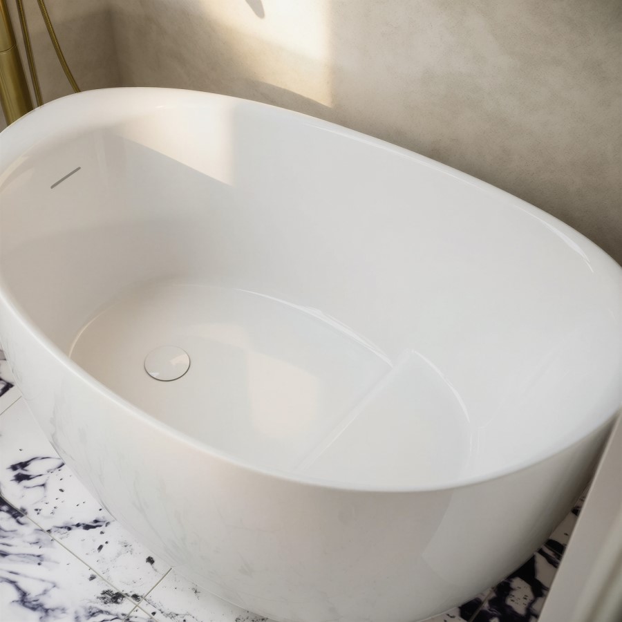 Freestanding Japanese Soaking Deep Slipper Bath With Seat 1200 x 730mm - Sosa