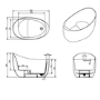 Freestanding Japanese Soaking Deep Slipper Bath With Seat 1200 x 730mm - Sosa